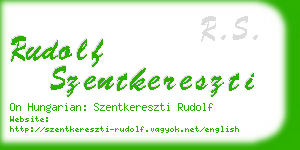 rudolf szentkereszti business card